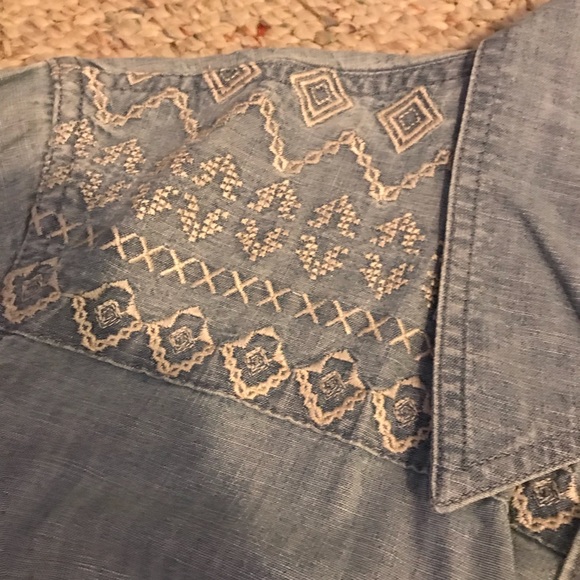 Chaps Denim Chambray Button Down Shirt - Picture 4 of 6